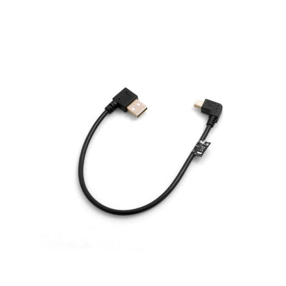 SYSTEM-S Mini USB 90° Grad Links Gewinkelt Winkelstecker auf USB Typ A Stecker Rechts Gewinkelt Kabel Datenkabel Ladekabel 26 cm