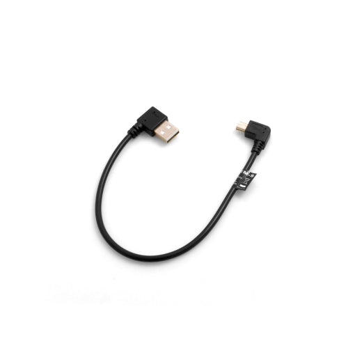 SYSTEM-S Mini USB 90° Grad Links Gewinkelt Winkelstecker auf USB Typ A Stecker Rechts Gewinkelt Kabel Datenkabel Ladekabel 26 cm