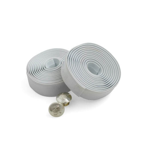 SYSTEM-S set of 2 steering wheel tape handlebar tape handlebar tape racing bike with 2 end plugs in white carbon look