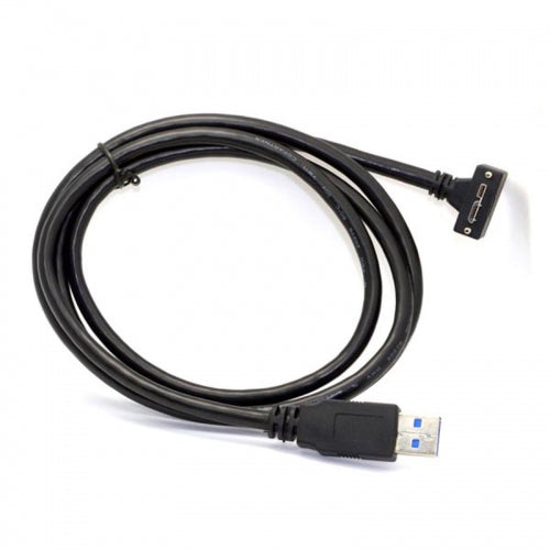 SYSTEM-S USB 3.0 A (male) to Micro USB 3.0(male) downward angled 120cm high speed data cable charging cable with locking screw for Nikon D800 D800E D810