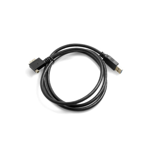 SYSTEM-S USB 3.0 A (male) zu Micro USB 3.0 (male) Kabel Links Gewinkelt 90 Grad Winkel 120cm High Speed Datenkabel Ladekabel mit Feststellschraube