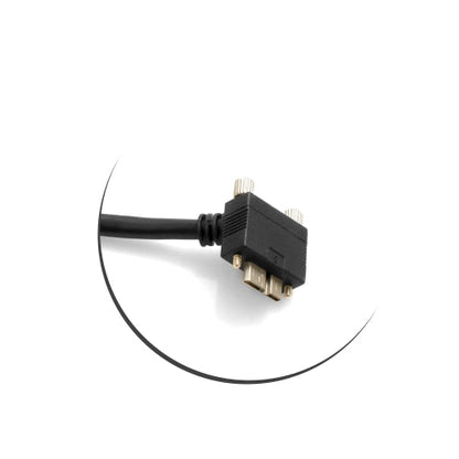 SYSTEM-S USB 3.0 A (male) to Micro USB 3.0 (male) cable 30 degrees angled 120cm high speed data cable charging cable with locking screw