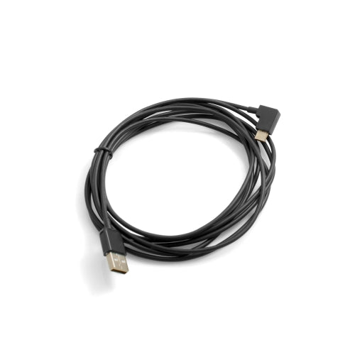 SYSTEM-S USB 3.1 Type C Stecker 90° gewinkelt zu USB A 2.0 Stecker Kabel Datenkabel Ladekabel 300cm