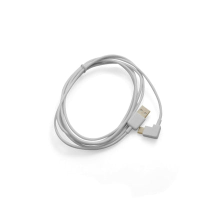 SYSTEM-S USB 3.1 Type C Stecker 90° gewinkelt zu USB A 2.0 Stecker Kabel Datenkabel Ladekabel 200cm in Weiß