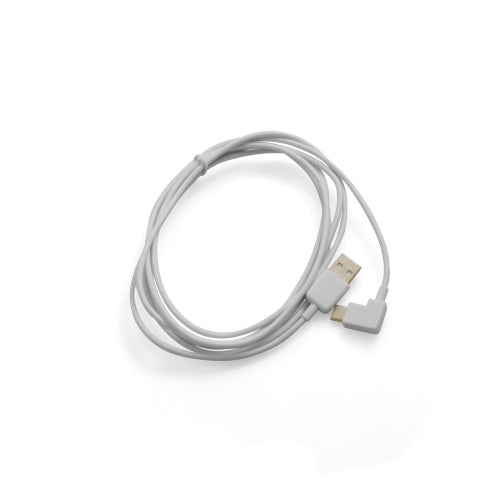 SYSTEM-S USB 3.1 Type C Stecker 90° gewinkelt zu USB A 2.0 Stecker Kabel Datenkabel Ladekabel 200cm in Weiß