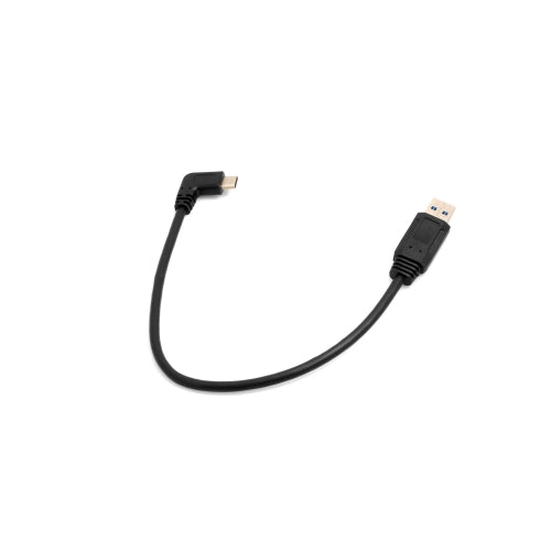 SYSTEM-S USB 3.1 Type C Stecker 90° gewinkelt zu USB A 3.0 Stecker Kabel 30 cm