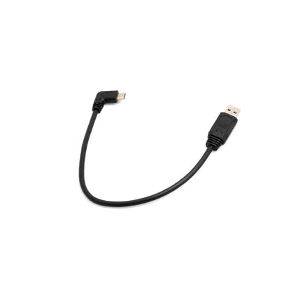 SYSTEM-S USB 3.1 Type C Stecker 90° gewinkelt zu USB A 3.0 Stecker Kabel 30 cm