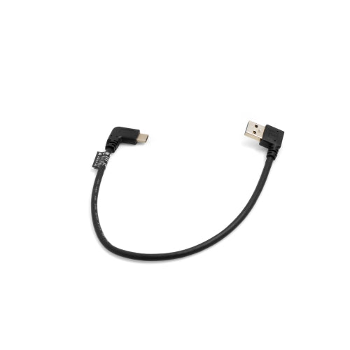 SYSTEM-S USB 3.1 Type C Stecker 90° gewinkelt zu USB A 3.0 90° Grad Rechter Winkel Stecker Kabel Datenkabel Ladekabel 30 cm