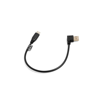 SYSTEM-S USB 3.1 Type C plug to USB A 2.0 90° left angled plug cable data cable charging cable 28 cm