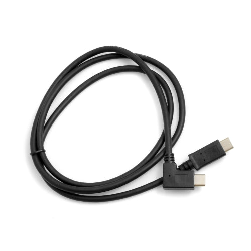 SYSTEM-S USB 3.1 Type C Stecker 90° gewinkelt zu USB 3.1. Type C Stecker Kabel Datenkabel Ladekabel 100cm