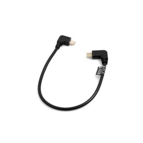 SYSTEM-S OTG Host USB 3.1 Type C Stecker 90° Grad gewinkelt zu Micro USB Stecker 90° Grad rechts gewinkelt OTG Host On the Go Host Adapter Kabel 26 cm