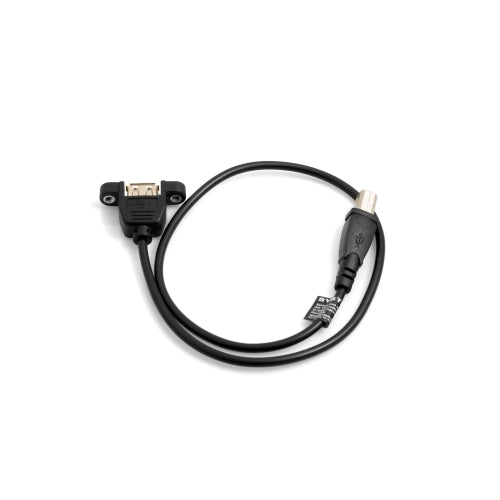 System-S USB Type B to USB Type A 2.0 Cable Panel Mount 50cm