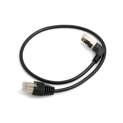 SYSTEM-S Ethernet network cable RJ45 to RJ45 upright angle 8P8C FTP STP UTP Cat 5e 45cm