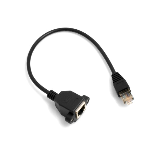 SYSTEM-S Ethernet network cable RJ45 plug to RJ45 socket panel mount 8P8C FTP STP UTP Cat 5e 29cm