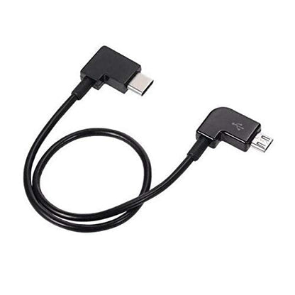 Micro USB to 3.1 Type C angled cable 30cm for Bosch Intuvia eBike 