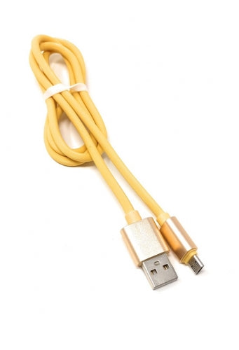 System-S USB Cable Type Micro to Type A 90 cm Gold High-Speed ​​Quick Charge 6.5A (Max)
