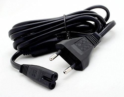 System-S Netzzuleitung mit Eurostecker, schwarz 1,3m Euro Netzkabel Netz Kabel Stromkabel 230v Rasiererkabel
