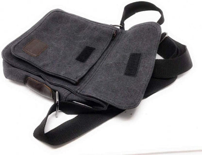 SYSTEM-S Universal Schultertasche mit 5 Fächern Umhängetasche 24 cm, Schwarz