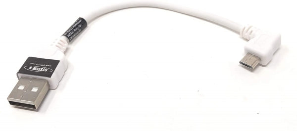 System-S USB A male to USB 2.0 Micro B male 10 cm left angle