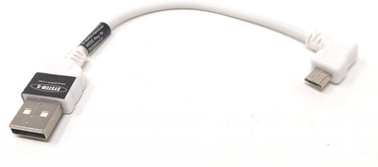 System-S USB A male to USB 2.0 Micro B male 10 cm left angle