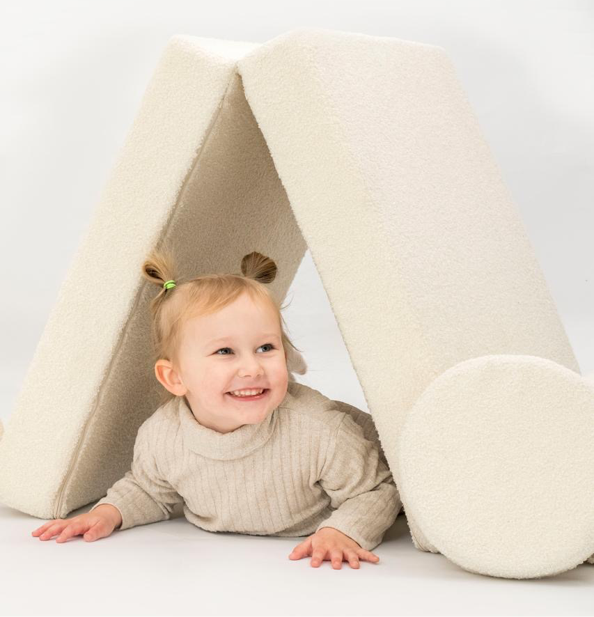 Play sofa teddy fabric Boucle – creative play fun &amp; coziness