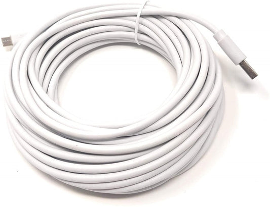 SYSTEM-S USB 2.0 Kabel 13 m Micro B Stecker zu Typ A Stecker in Weiß