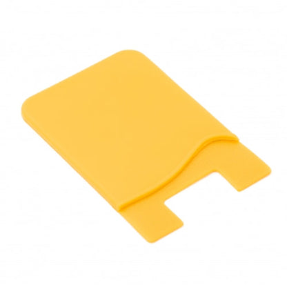 System-S 1x Smartphone Card Holder Silicone Case Card Case in Yellow