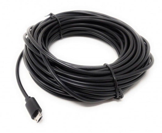 SYSTEM-S USB 2.0 cable 13 m Micro B plug to Type A plug in black
