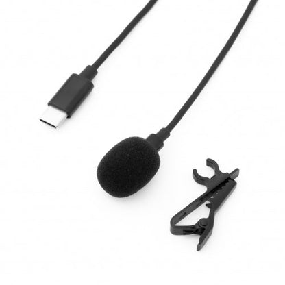 SYSTEM-S USB Typ C Mikrofon Lavaliermikrofon für Interview YouTube Videokonferenz Podcast