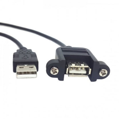 System-S USB Typ A Stecker auf USB Typ A Buchse für Panel Mount Kabel 100cm