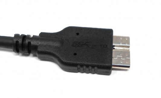 SYSTEM-S USB 3.1 Kabel 17 cm Typ C Stecker zu 3.0 Micro B Stecker in Schwarz