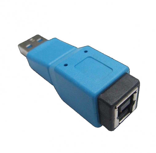 SYSTEM-S USB 3.0 Adapter Typ A Stecker zu Typ B Buchse Kabel in Blau