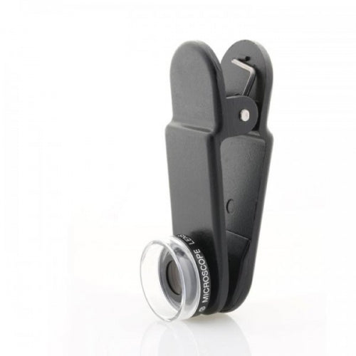 SYSTEM-S 30x microscope lens with clip and protective case in black for smartphone