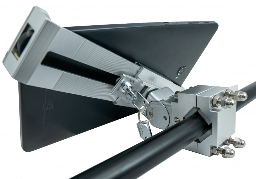 SYSTEM-S pole mount with lock for tablets from 9" to 13" 