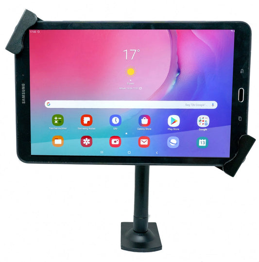 SYSTEM-S Table Mount with Lock Fastening Metal Black for Tablet from 9" to 13"