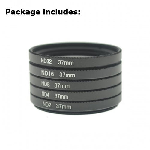 SYSTEM-S ND Filter Set 37 mm Neutral Density Filter Gray Filter screw-on for Photography