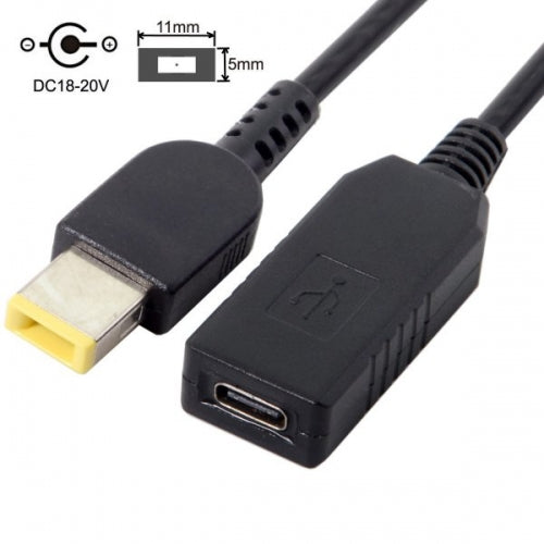 SYSTEM-S USB 3.1 cable 23 cm Type C female to Rectangle 11.0 x 5.0 mm male
