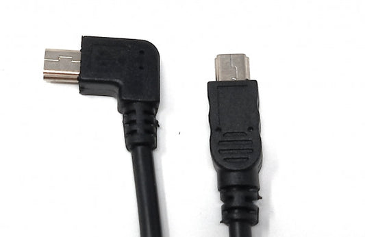 SYSTEM-S USB 2.0 cable 20 cm Mini B plug to plug angle adapter in black