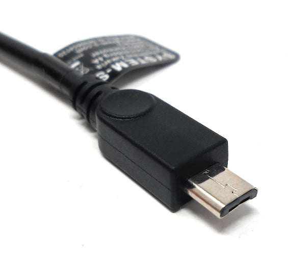 SYSTEM-S USB 2.0 Kabel 95 cm Micro B Stecker zu Typ B Stecker in Schwarz