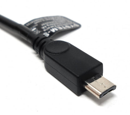 SYSTEM-S USB 2.0 Kabel 95 cm Micro B Stecker zu Typ B Stecker in Schwarz