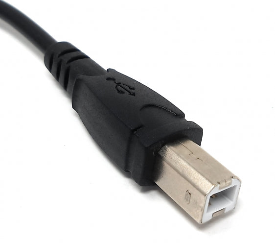 SYSTEM-S USB 2.0 Kabel 95 cm Micro B Stecker zu Typ B Stecker in Schwarz