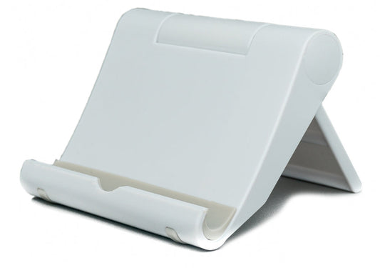 SYSTEM-S Stand Holder foldable adjustable in white for tablet and smartphone 