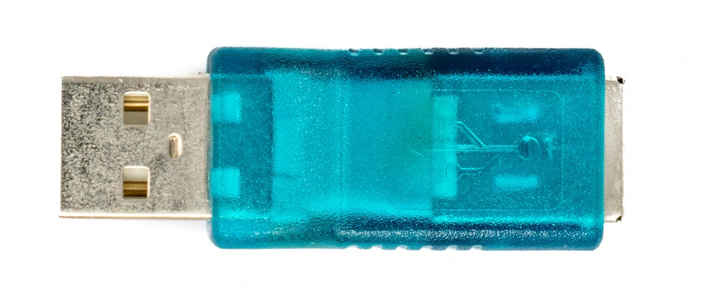 SYSTEM-S USB 2.0 Adapter Typ A Stecker zu Typ B Buchse Kabel in Türkis
