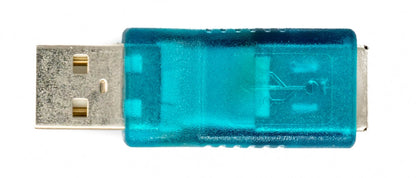 SYSTEM-S USB 2.0 Adapter Typ A Stecker zu Typ B Buchse Kabel in Türkis