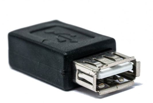SYSTEM-S USB 2.0 Adapter Typ A Buchse zu Mini B Buchse Kabel in Schwarz