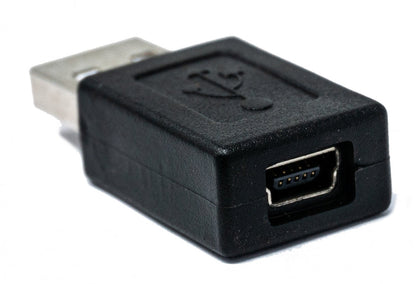 SYSTEM-S USB 2.0 Adapter Typ A Stecker zu Mini Buchse Kabel in Schwarz