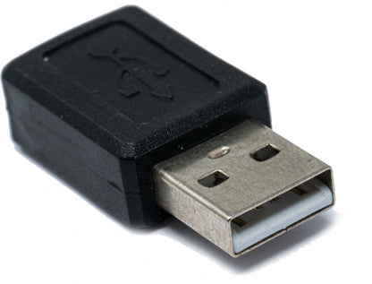 SYSTEM-S USB 2.0 Adapter Typ A Stecker zu Mini Buchse Kabel in Schwarz