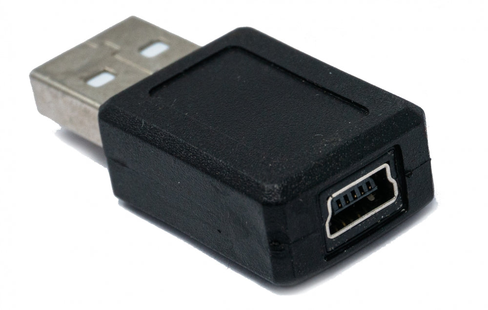 SYSTEM-S USB 2.0 Adapter Typ A Stecker zu Mini Buchse Kabel in Schwarz