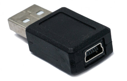 SYSTEM-S USB 2.0 Adapter Typ A Stecker zu Mini Buchse Kabel in Schwarz