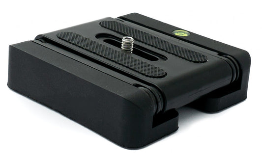 System-S Stativ Aufsatz mit 1/4 Gewinde Halterung verstellbar mit Wasserwaage für DSLR Kamera